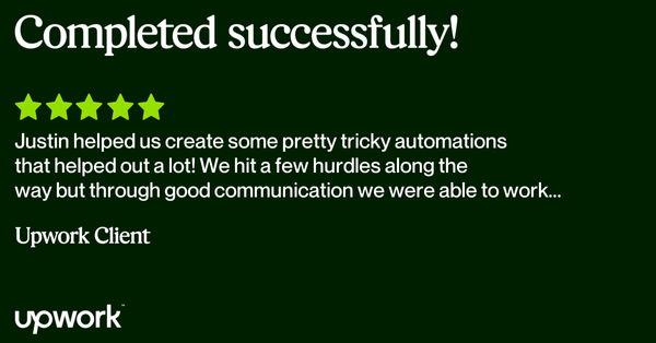 ... able to work through them together which is what I am always looking for when it comes to hiring someone here on upwork.